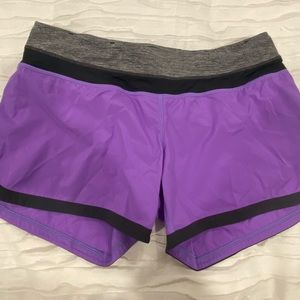 Lululemon size 8 running shorts. Purple.
